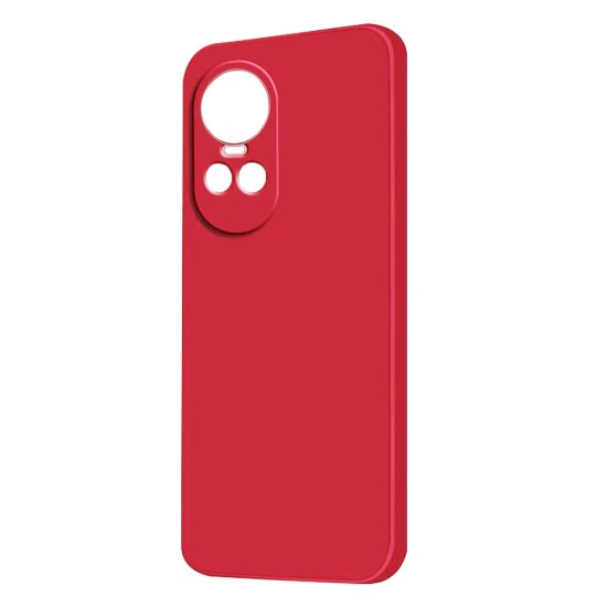 Capa de Silicone com Moldura de Câmera para Oppo Reno10/ Reno10 Pro Vermelho